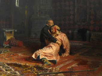 «Иван Грозный убивает своего сына». Картина Ильи Репина.